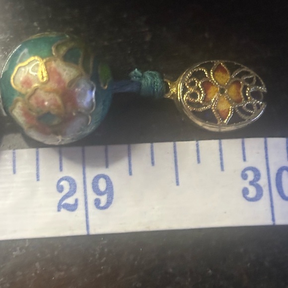 Vintage Cloisonné Enamel Necklace 30 inch - Picture 7 of 7